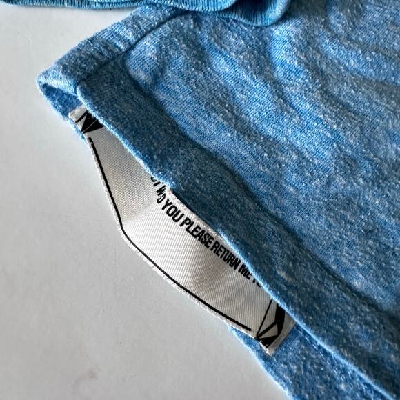 Volcom Blue & Gray Button Front Raglan Hoodie - Youth Medium - Picture 3 of 7